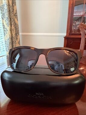 Coach brown/Black Sunglasses with Dark Lenses
